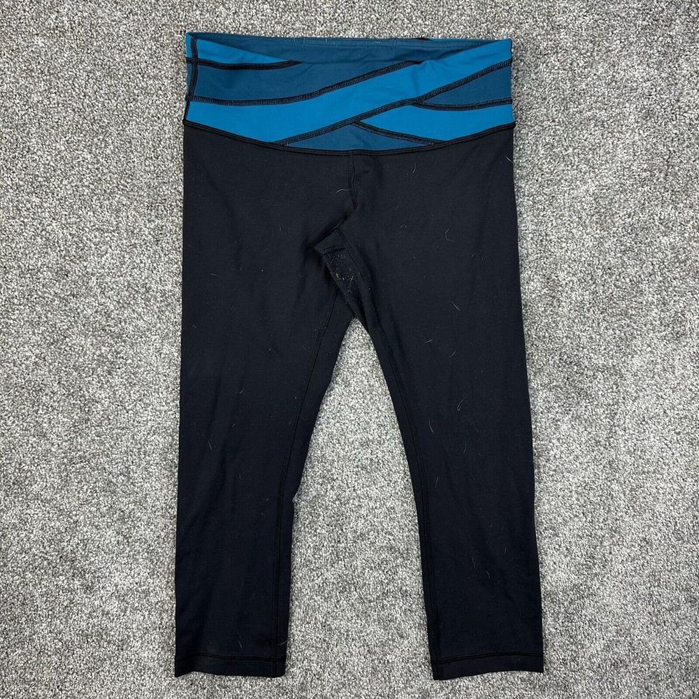 Lululemon Wunder Under Crop Womens‎ 6 Black Leggings 22"